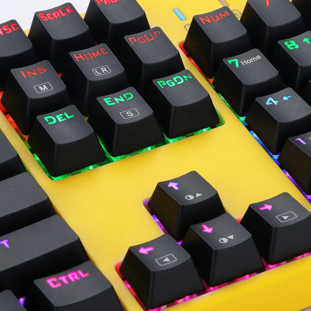  Contrast Color Gaming Mechanical Keyboard with Led Clicky Outemu Blue Switch Computer Keyboard for 