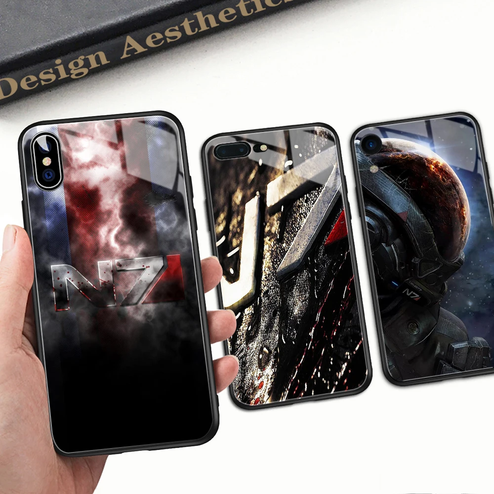 FinderCase для iphone x case N7 Mass Effect закаленное стекло XR чехол iPhone 6 6S 7 8 plus X XS MAX 11 pro