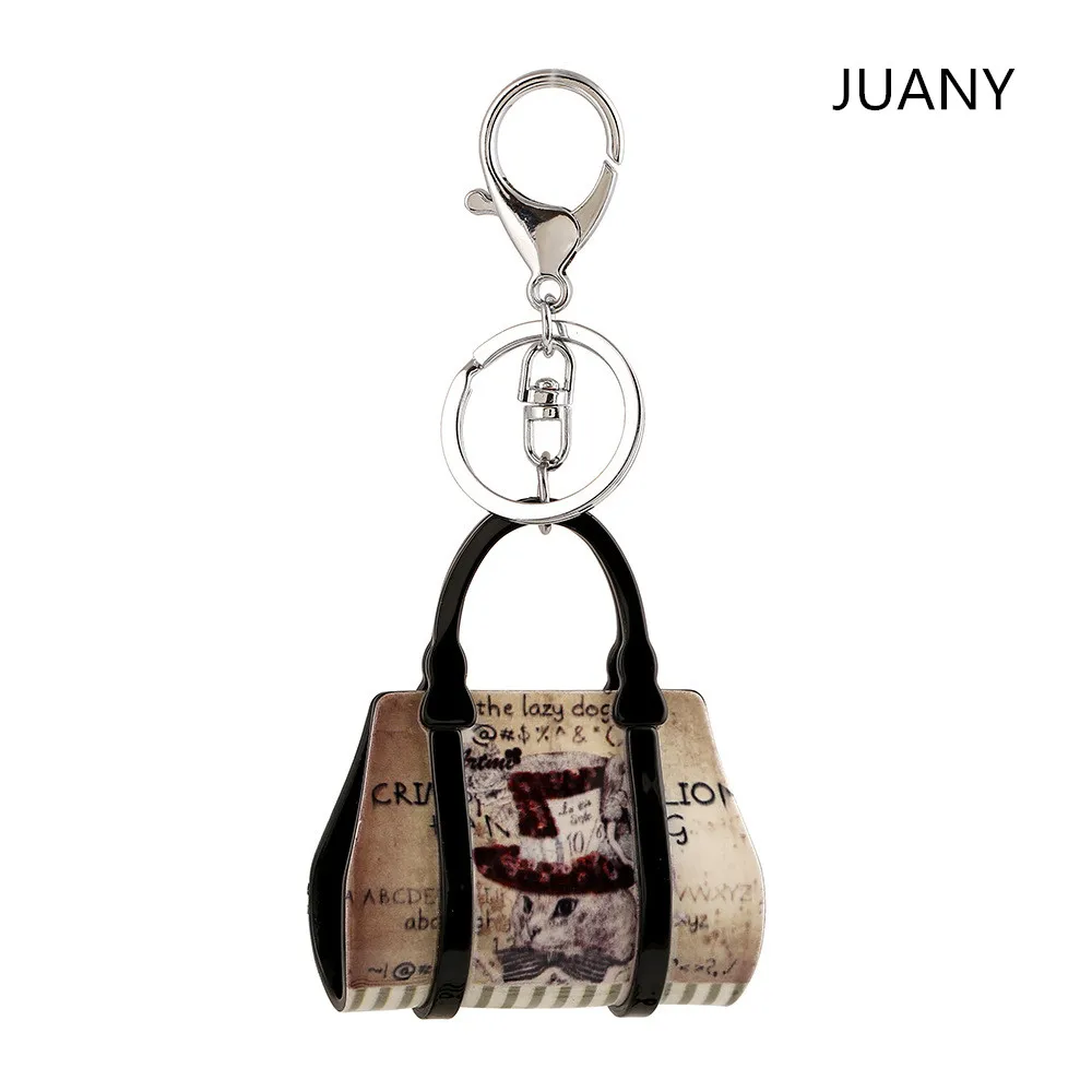 Cute Mini Leather Keychain Small Women Bag Charms Multifunction Woman