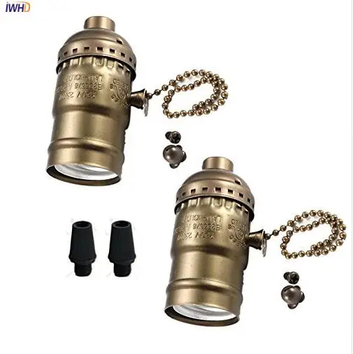 

IWHD Loft E27 Socket Industrial Style Lamp Holder E27 Base Vintage Retro Bulb Holder Fitting E27 Homekit Lamp Casquillo Bombilla