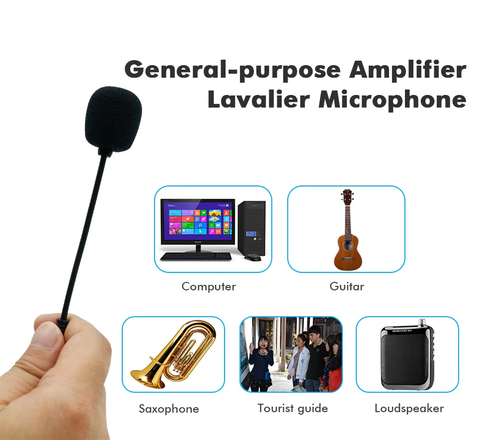 Mini Microphones Lapel Lavalier Microphone Handheld 3.5mm MIC For Computer Lavalier Microphone Clip FM wireless for choose (2)