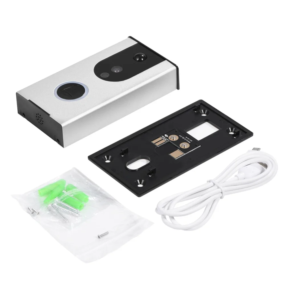 

Smart Wireless Bluetooth WiFi HD Video DoorBell Mobile Remote Video Intercom Doorbell 720p Touch Type Night Vision DoorBell