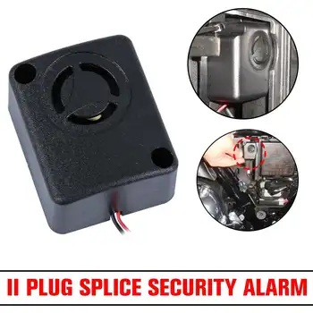 

NEW 1pcs Mini 120dB Alarm Motorcycle Alarm Piezo Wired Rohs 12V Black Continuous Sound Alarm
