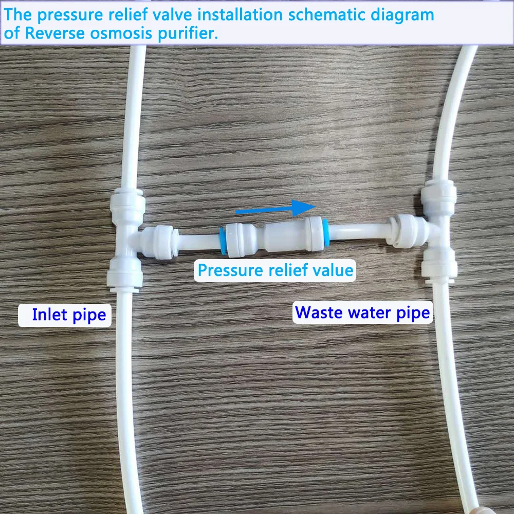 1 шт. 1/" клапан сброса давления воды регулятор снижения давления воды 1/4" OD шланг быстрое соединение RO система обратного осмоса