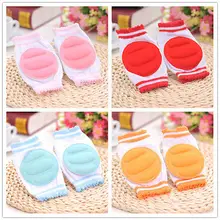 1-пар младенцев детская одежда для девочек Мальчики Твердые Хлопок Край Уголок Защита Анти-ранения колена защиты