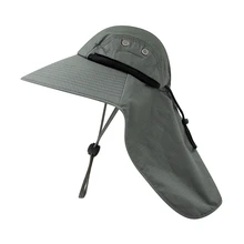 Летняя уличная Солнцезащитная шляпа, спортивная одежда, аксессуары с ремешком для подбородка, рыболовная Кепка, легкая, водостойкая, портативная, с защитой от ультрафиолета