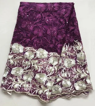 

african lace fabric 2018 high quality lace french net lace with stones and beads embroidered tulle lace dress 5yard/piece 5813