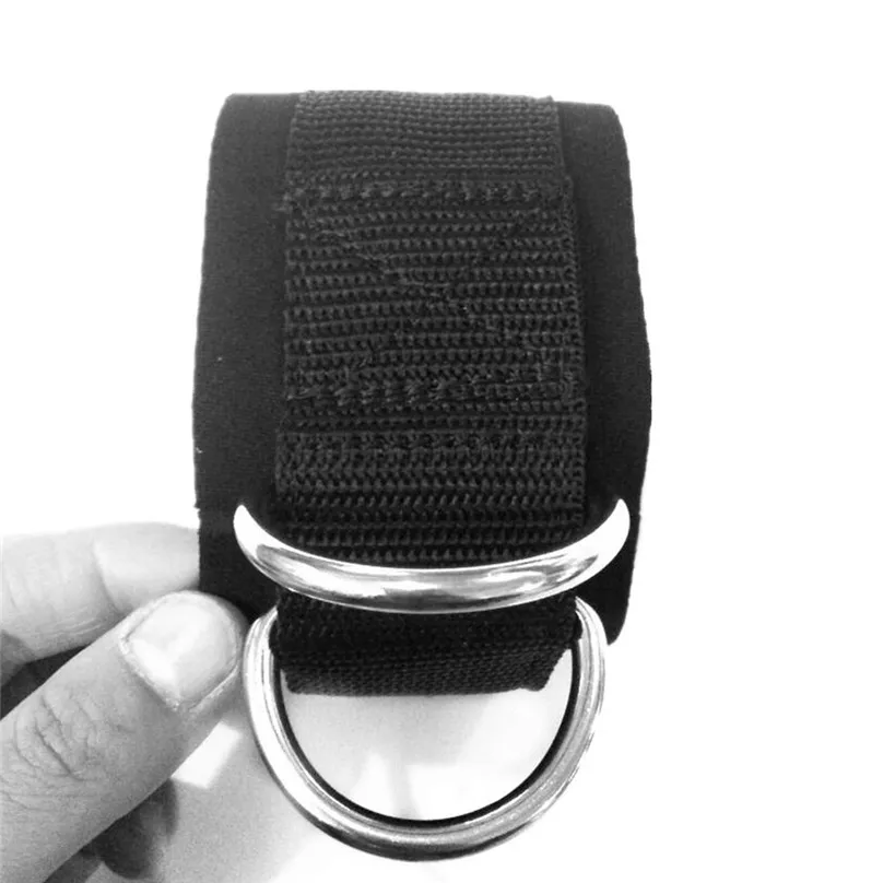 New Men Sport 2PC Sports Ankle Anchor Strap Double D-ring Gym Leg Pulley Strap Lifting Fitness Ankle Support #3d28 (6)
