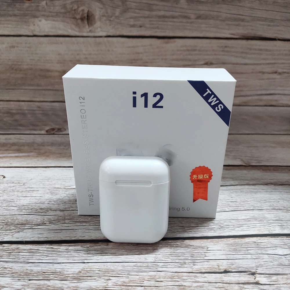 Online I12tws Pop ups auricular Bluetooth inalámbrico con auriculares estéreo a prueba de polvo con caja de carga de 400MAH para iphone