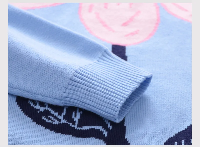 Flower Girls Sweater Cotton Crew-Neck Pullover Sweater Kids Autumn Coat Pattern Sweater For Toddler Girls 2-6T Girls Clothing (10)