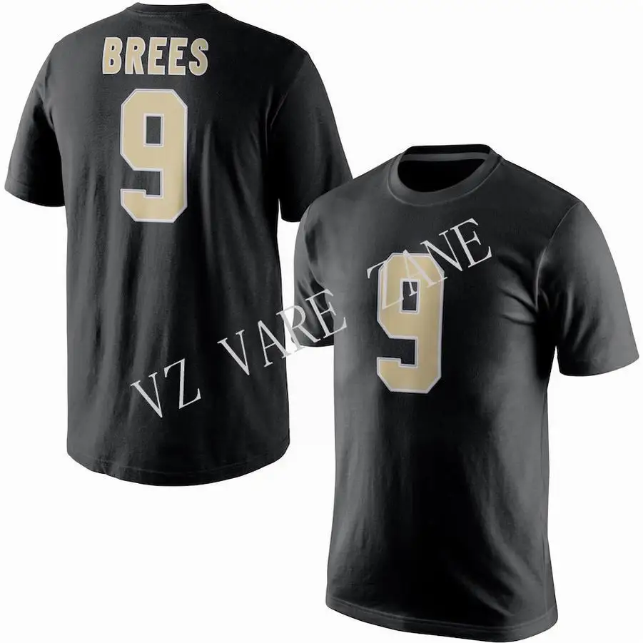 

Mens American Football Running T Shirts New Orleans 9 Drew Brees Jersey Print Name And Number Tshirt
