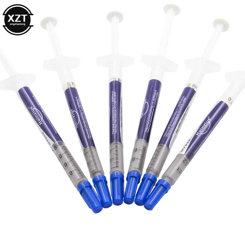 Silver Thermal Grease CPU Heatsink Compound Paste Syringe 5-pack Silver Thermal Grease CPU Heatsink Compound Paste Syringe 5-pack