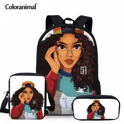 Цветная черная волшебная школьная сумка для девочек-подростков, черная детская школьная сумка с принтом в африканском стиле, детский