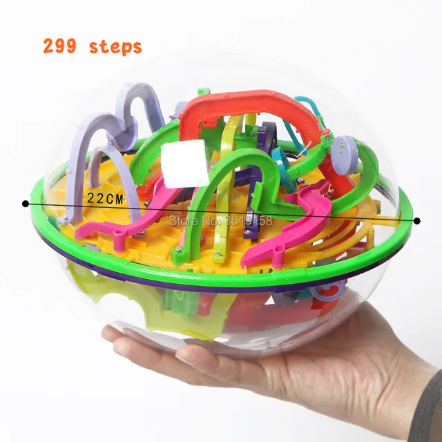 3D Magical Intellect Maze Ball 99/100/158/299steps,IQ Balance Perplexus Magnetic Ball Marble Puzzle Game for Kid and Adult Toys 5