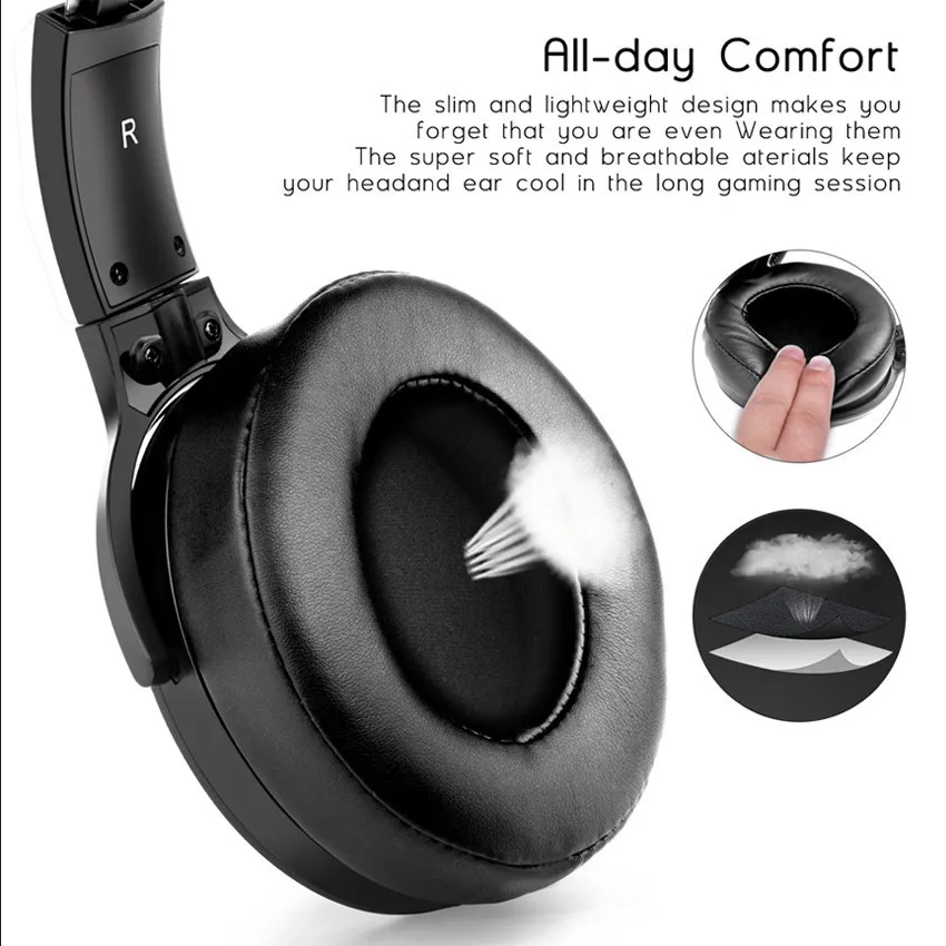 NUBWO N15 PS4 гарнитура casque PC Стерео Игровые наушники с микрофоном мягкие для Xbox One Nintendo