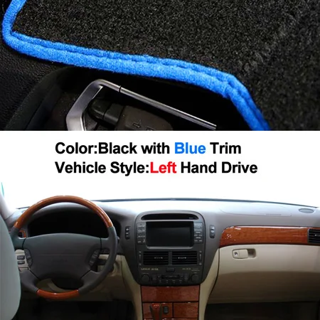 KEYOOG Dashboard Cover Dash Mat Fit For 2006-2001 Le-xus LS430 (for Left Hand Drive),Car Dash Board Mat Anti-Glare Carpet,Non-Slip Pad Sunshield Protector (Flannel - View #8