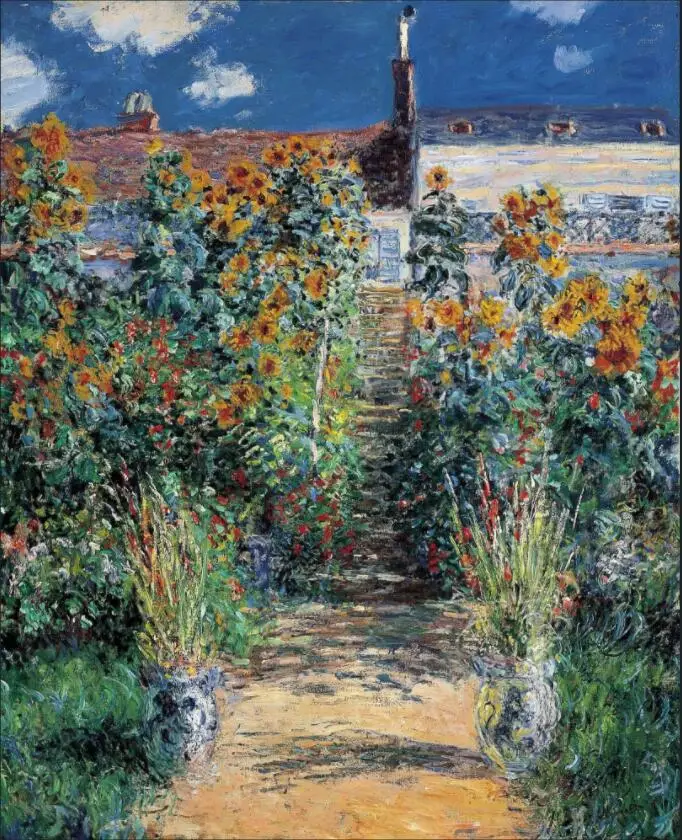 

High quality Oil painting Canvas Reproductions The Garden at Vetheuil (1881) By Claude Monet hand painted