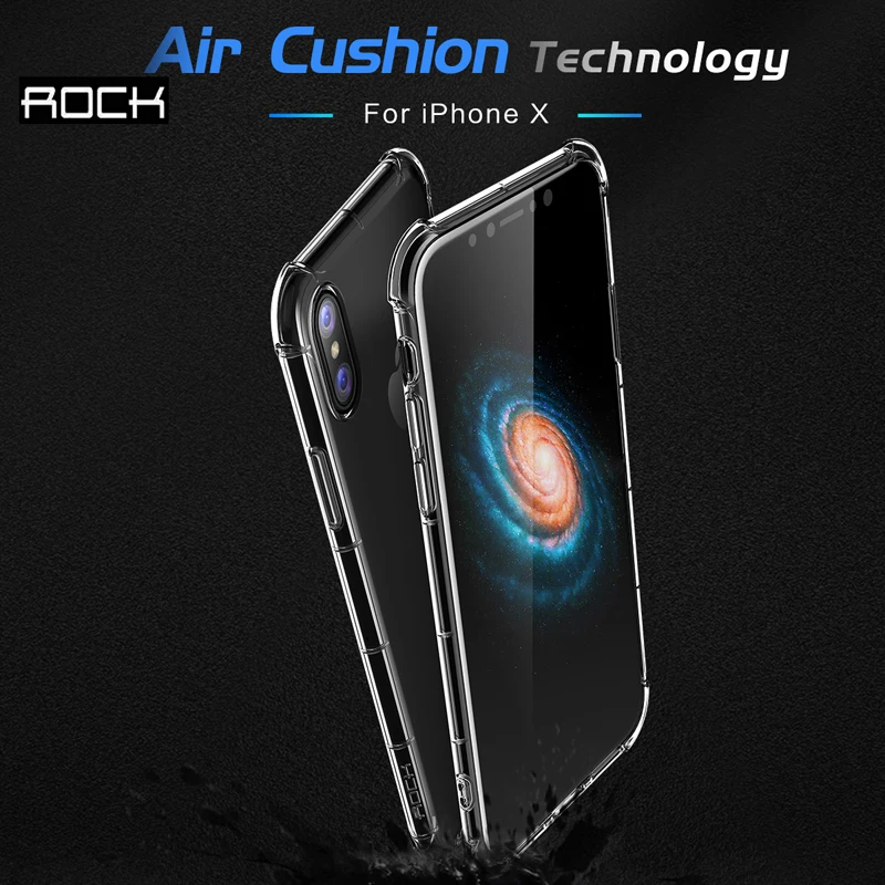 

ROCK crystal clear tpu phone case for iphone X case, Fence S protection beautiful case for iphone x capa with retail package