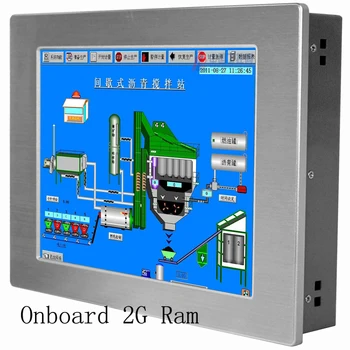 

2019 Hot sale 12.1 inch with 2Gb Ram 32G SSD fanless mini all in one pc support windows 10 touch industrial Panel PC