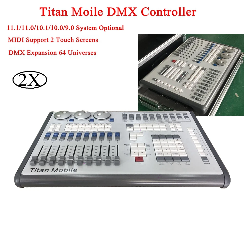 

2Pcs/Lot LED Stage DJ Lighting Titan Mobile DMX Controller Perfect Control Disco Party Bar DJ LED Moving Head Par Stage Light