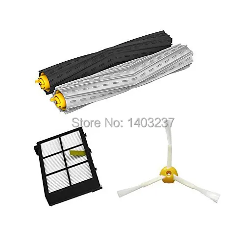 

Tangle-Free Debris Extractor Set & HEPA Filter & Side Brush replacement Kit For iRobot Roomba 800 series 870 880 900 series 980