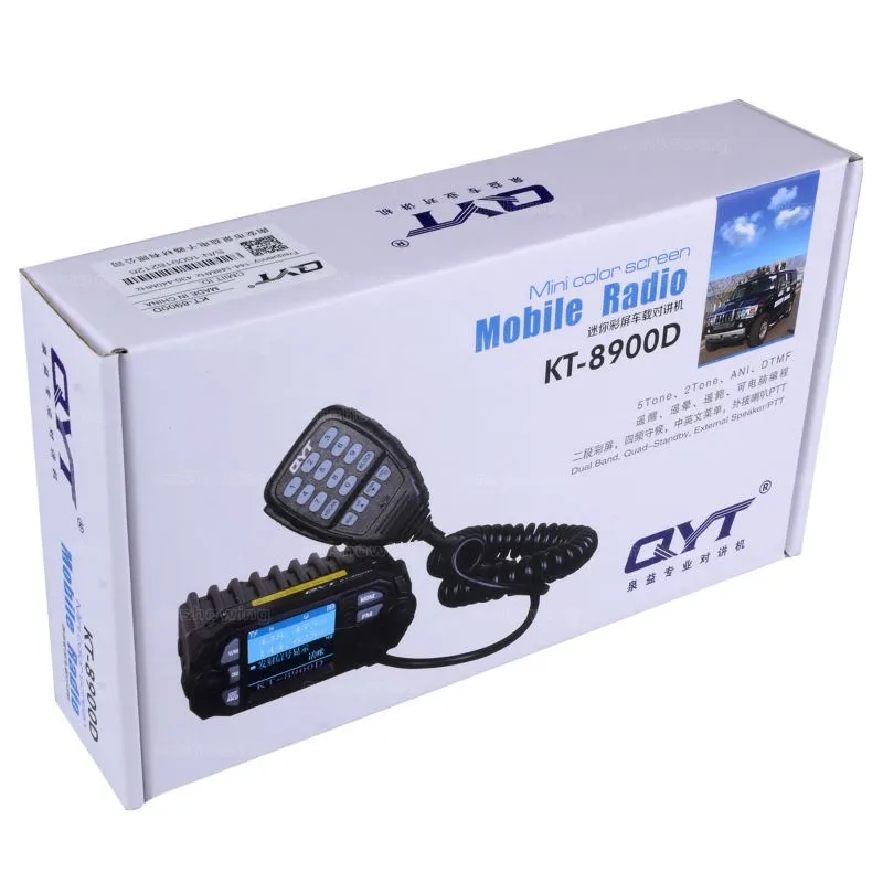 DHL+ мини мобильный радиоприемник QYT KT8900D vhf uhf двухдиапазонный любительский cb радиоприемопередатчик interphone KT-8900D обновление kt8900