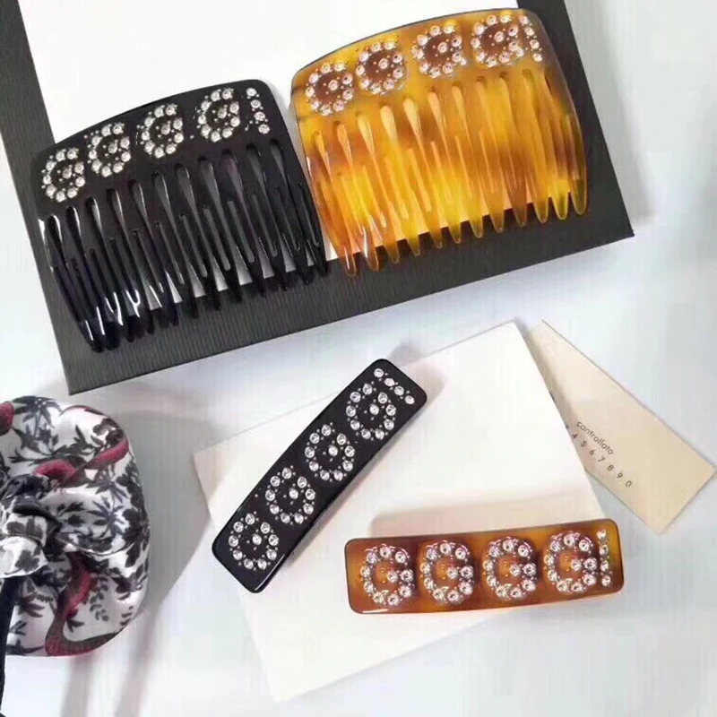 

2019 Fashion Jewelry For Women Girls Letter Hairwear AMOUR Barrettes Beautiful Girls Hairwear Jewelry 5A CZ Stone Hair Jewelry