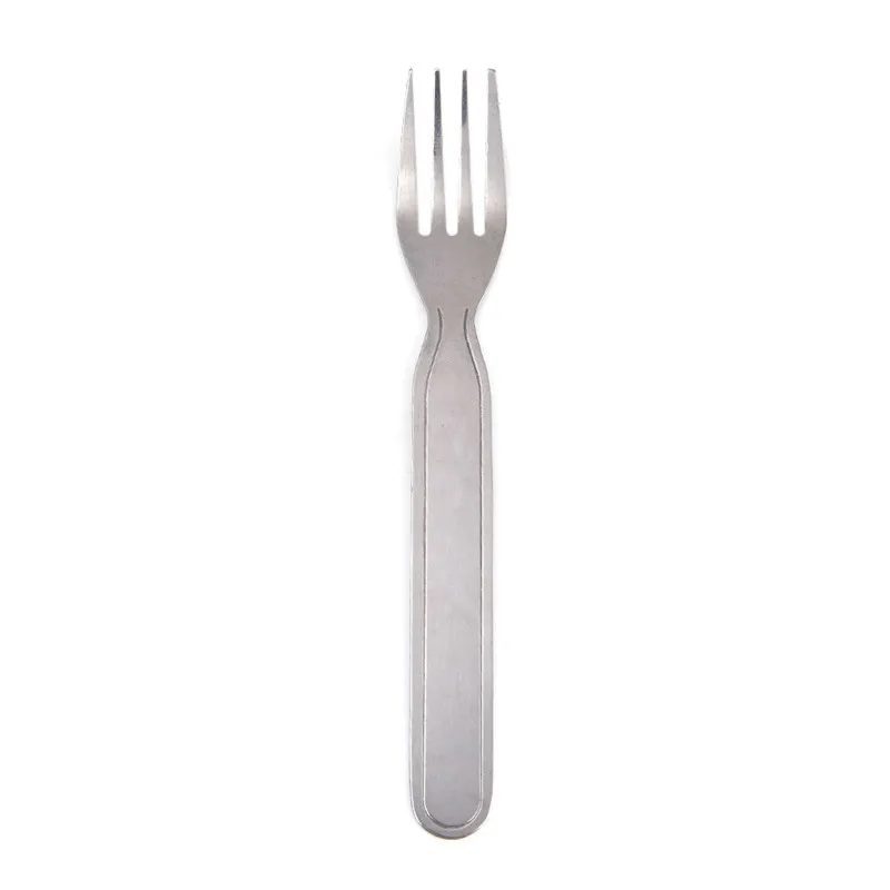 4 unids/set portátil Vajilla picnic al aire libre Utensilios set cuchara de acero inoxidable Tenedores cuchillo Vajilla camping viajar cubertería