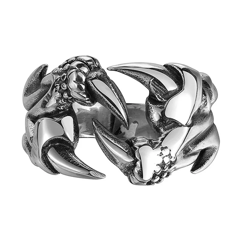 

Men's Titanium Steel Fashion Gothic Punk Rock Armor Finger Band 8 9 10 11 size Rings Jewelry