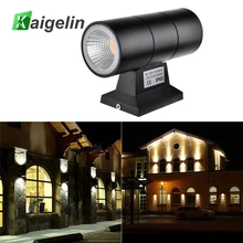 Kaigelin 6 Вт 220 В крыльцо огни Открытый водонепроницаемый светодиодный настенный светильник COB Алюминиевый Уличный настенный светильник уличное освещение сада