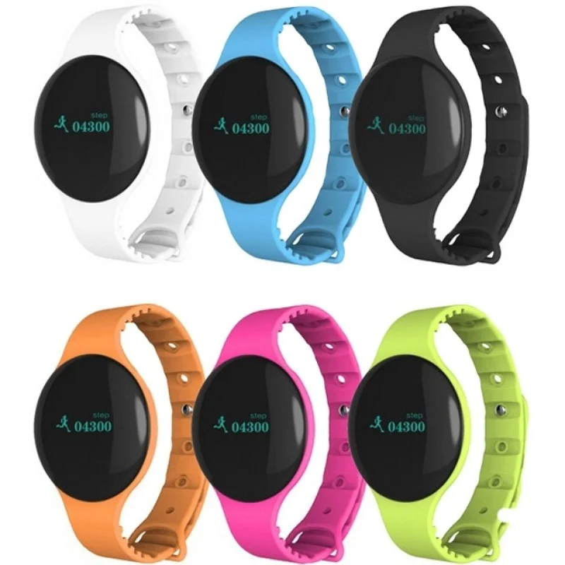 Round Smart Watches Bluetooth Alarm Smart Healthy Wristband Silicone