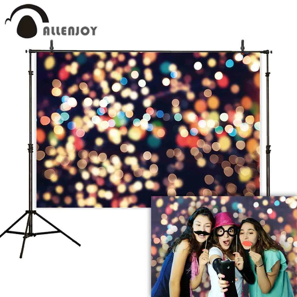 Allenjoy фоны для фотостудии Блестящий halo bokeh selfie portrait party свадебный фон фотосъемки