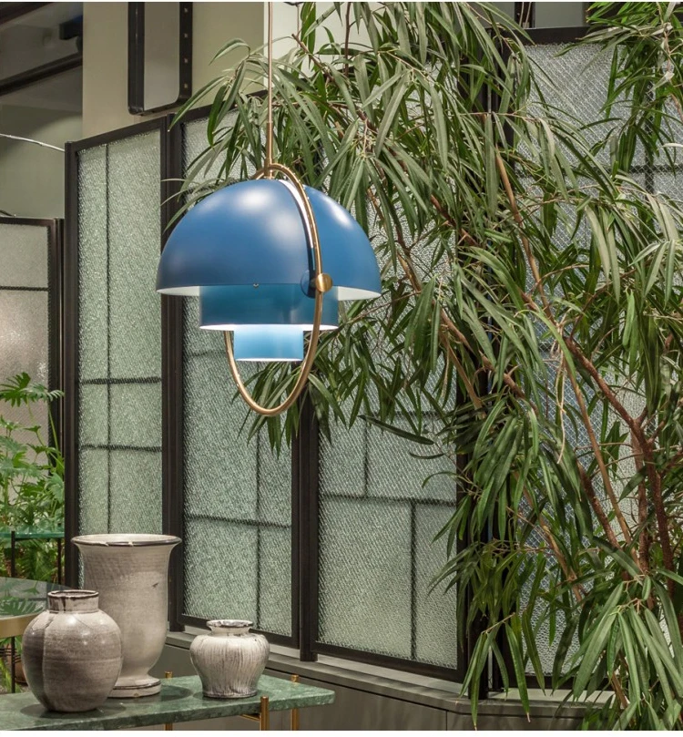 JAXLONG Современный Железный светодиодный подвесной светильник индивидуальная Подвесная лампа для ресторана спальни полукруг прикроватная Люстра Подвеска галерея