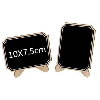 

10pcs Wooden Mini Blackboard Chalkboard Message Sign With Hang String Wedding Party Decoration Marriage Supplies 10*7.5cm