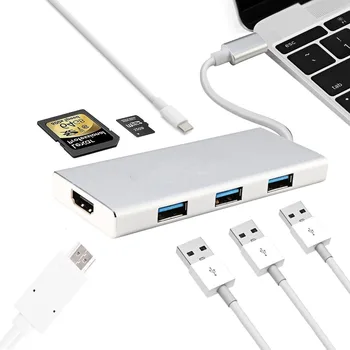 

usb c to hdmi Adapter type-c usb 3.1 dock thunderbolt 3 Multiport hub 3 port usb 3.0 usbc converter cable For xiaomi air huawei