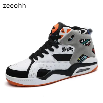 

zeeohh spring autumn Big Size 39-46 Shoes Men Sneakers Men Boats Hip Hop Shoes Men High Top lace up Men Casual Shoes