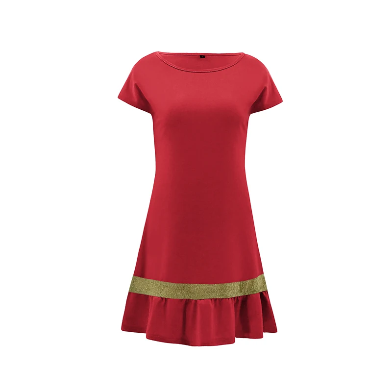 Women Dresses Party Sequined Ruffles Hem Patchwork Casual Dress Woman Elegant Short Sleeve O Neck Summer 2018 Vestidos WS9467F Women Dresses Party Sequined Ruffles Hem Patchwork Casual Dress Woman Elegant Short Sleeve O Neck Summer 2018 Vestidos WS9467F