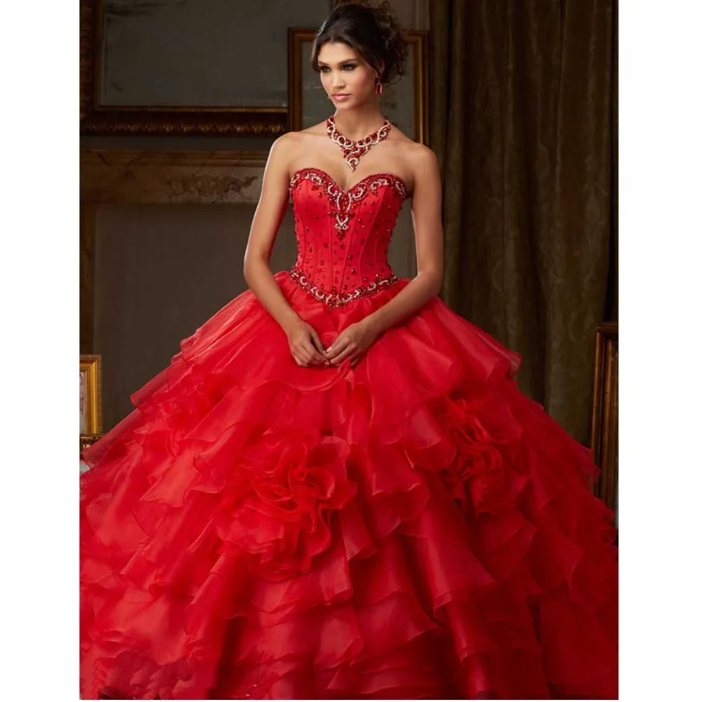 Buy Custom Made Debutante Dress Red/Champagne/Blue