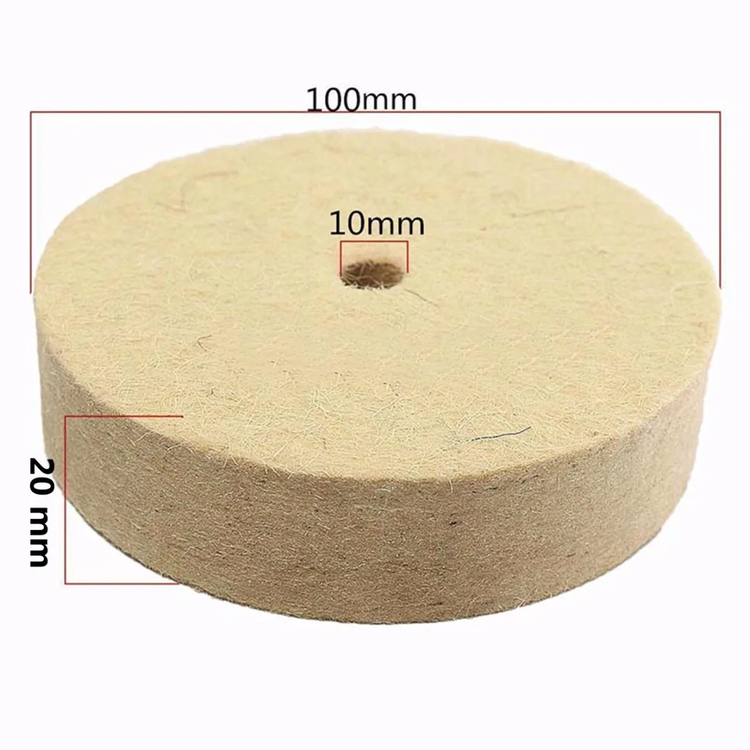 4 inch 100x20mm Wool Felt Polishing Buffing Wheel Polisher Disc Pad For Rotary Tool
