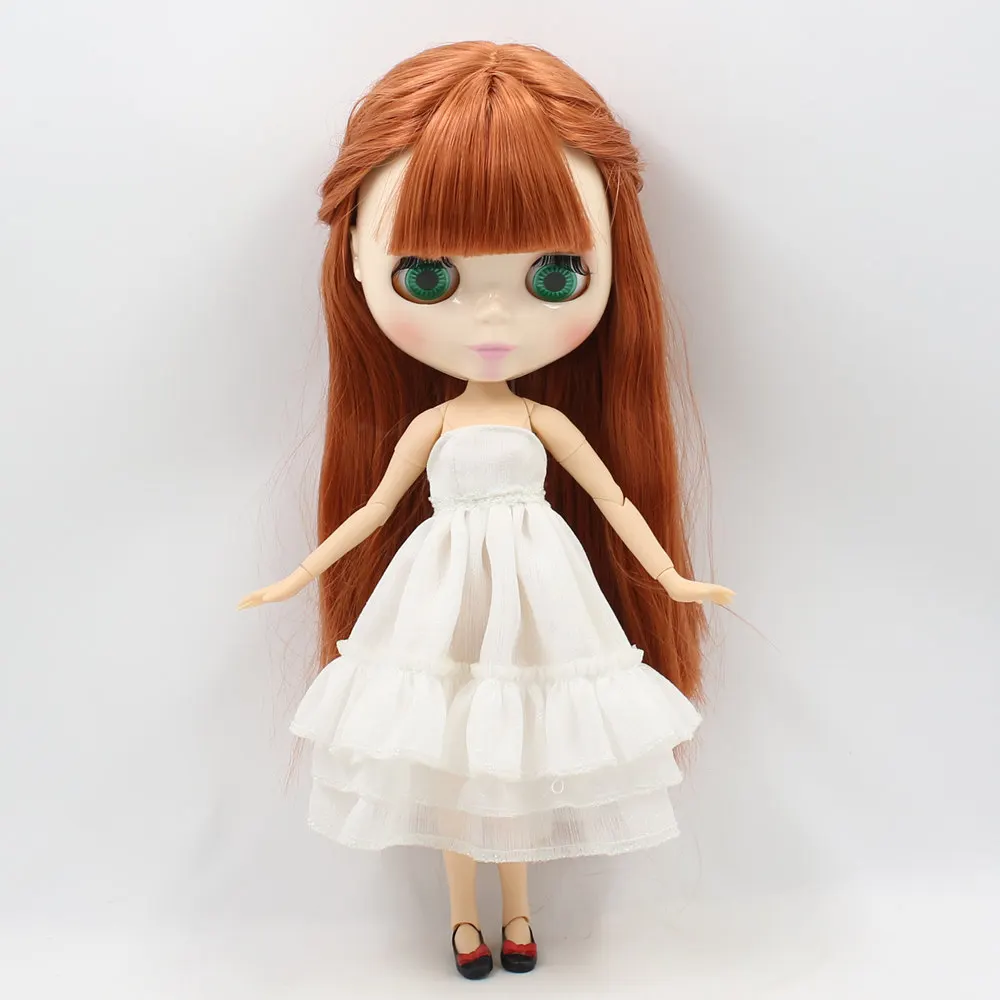 Blyth кукла шарнир тело красный коричневый волосы с челкой подходит DIY bjd blyth куклы для продажи