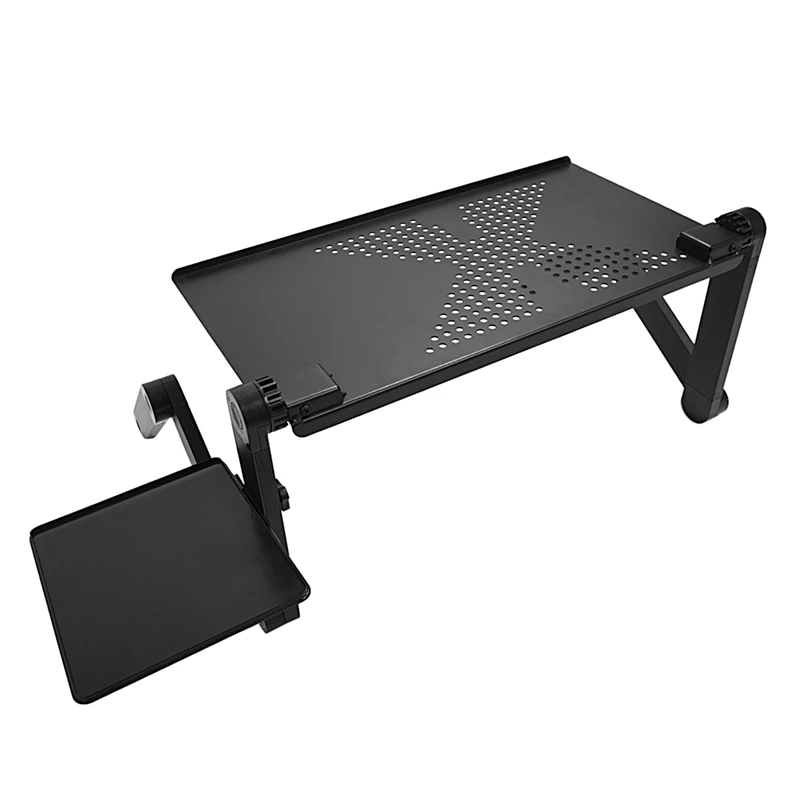  Promotion Portable Foldable Adjustable Laptop Desk Computer Table Stand Tray For Sofa Bed Black