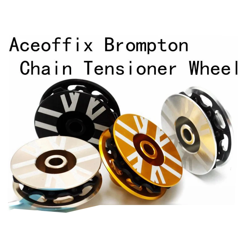 

2 pcs 42.8g Bike Chain Tensioner Wheel for Brompton CNC Aluminum Alloy Rear Derailleur Guide Wheel Bicycle