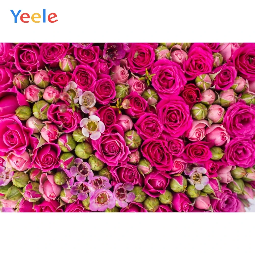 

Yeele Photography Backdrops Bud Flowers Girl Portrait Wedding Wall Personalized Photographic Backgrounds cloth For Photo Studio