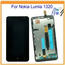 For Nokia Lumia 1320 LCD Display + Touch Screen Digitizer Assembly with Frame + Tools Free Shipping with Track Number
