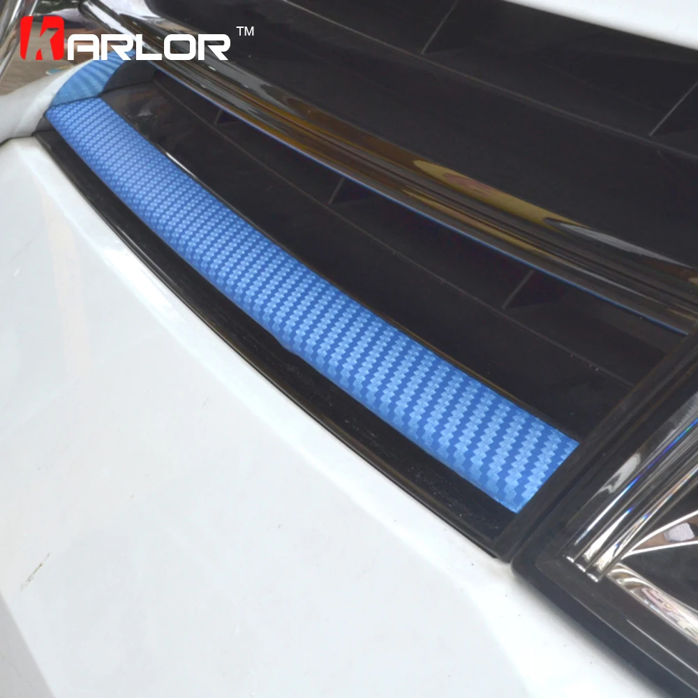 Carbon Fiber Grille Front Bumper Protection Film Car Stickers And