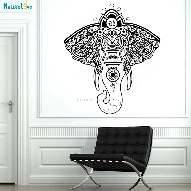 

Exquisite Wall Sticker Vinyl God Elephant African Animals Ornament Murals Home Decor Self-adhesive Art Decals YT1365