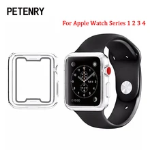 Ultra-thin TPU Watch Case for Apple Watch Series 4 40mm 44mm Protective Cover Shell Frame for Apple Watch 42mm 38mm Series 1 2 3