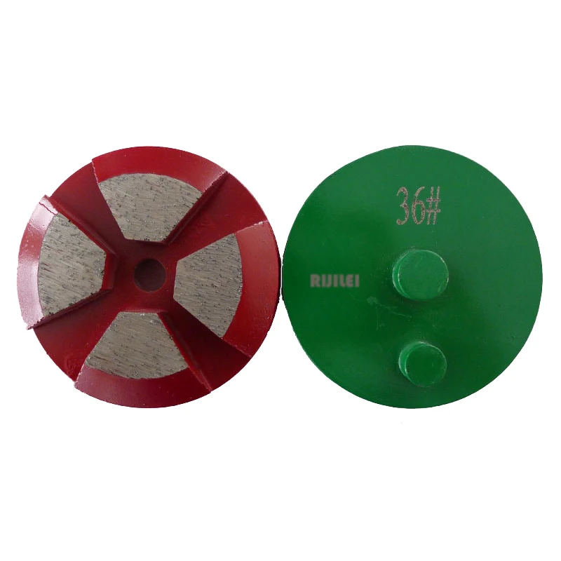 RIJILEI 12 PCS 80mm Metal diamond grinding cup wheel 3inch Diamond Grinding Disk for Concrete Floor grinder Grinding shoes T40B