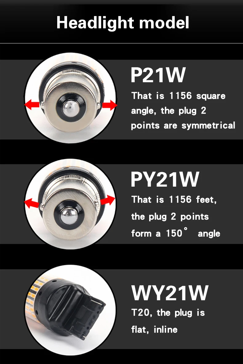 Aslent 1 шт. T20 7440 W21W светодиодный лампы 144 smd СВЕТОДИОДНЫЙ CanBus без ошибок 1156 BA15S P21W BAU15S PY21W лампы для поворотов светильник при отсутствии флэш-памяти