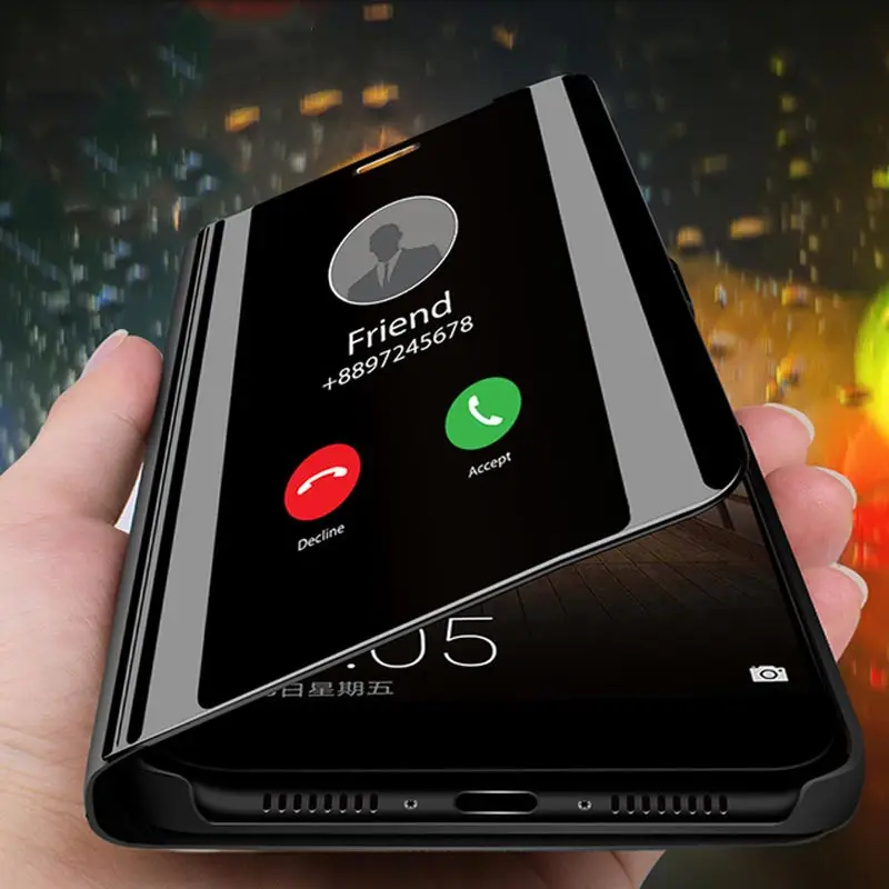 Умный зеркальный флип-чехол для телефона Huawei Honor Mate 20 X Note 10 9 8 P30 P20 P10 P9 P8 Lite Pro Plus V10 P